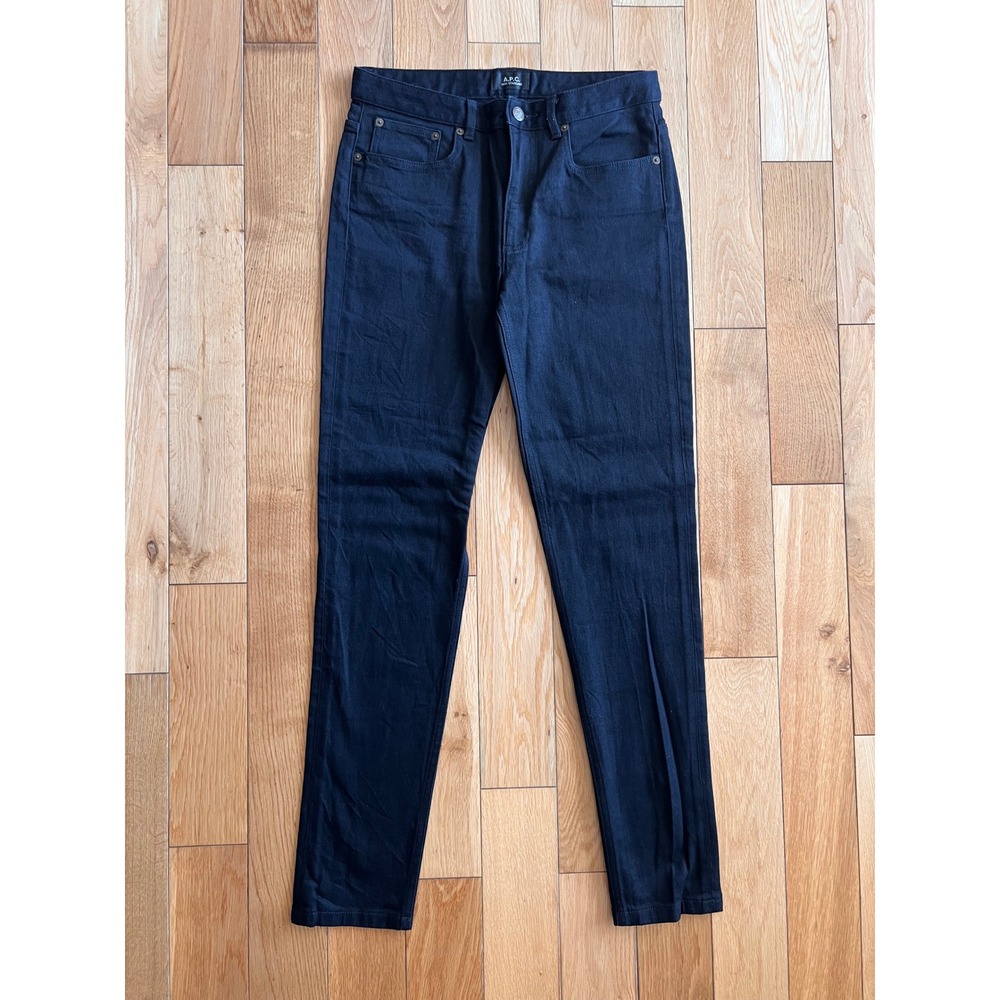 A.P.C. APC High Standard Black Skinny Denim Mid Rise Jeans Cotton Womens Size 30
